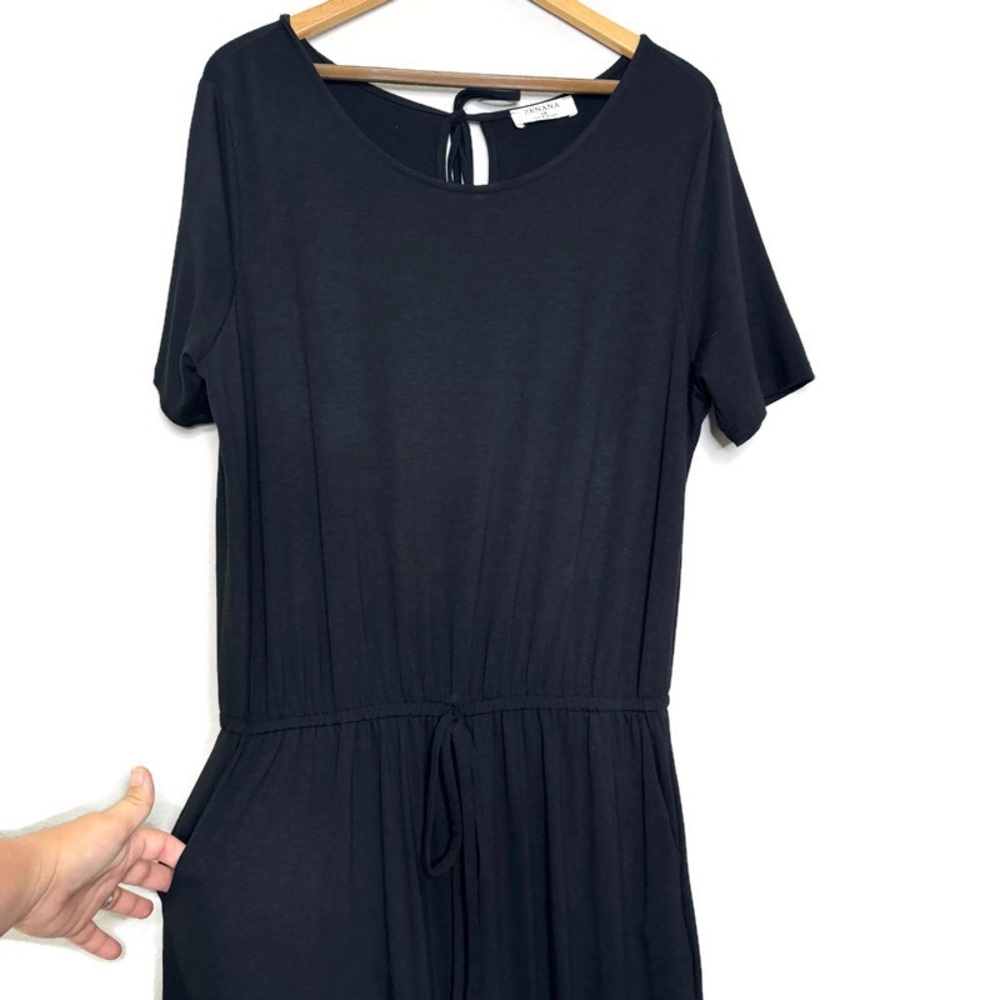 Zenana Black Jumpsuit One Piece Short Sleeve Women’s Size 1X - Picture 3 of 8